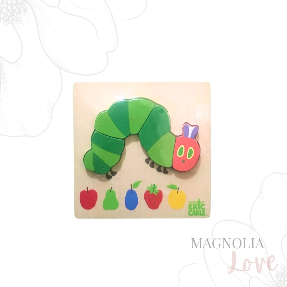 🐛 Very Hungry Caterpillar Wooden Puzzle for Babies & Toddlers New in Plastic